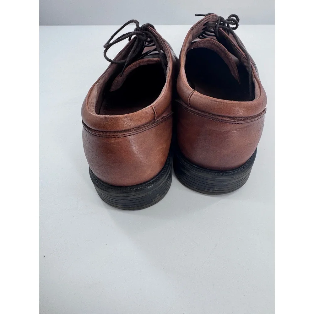 Bostonian Leather Oxford Shoes Men 12W Brown Split Toe Lace Up Derby 28966